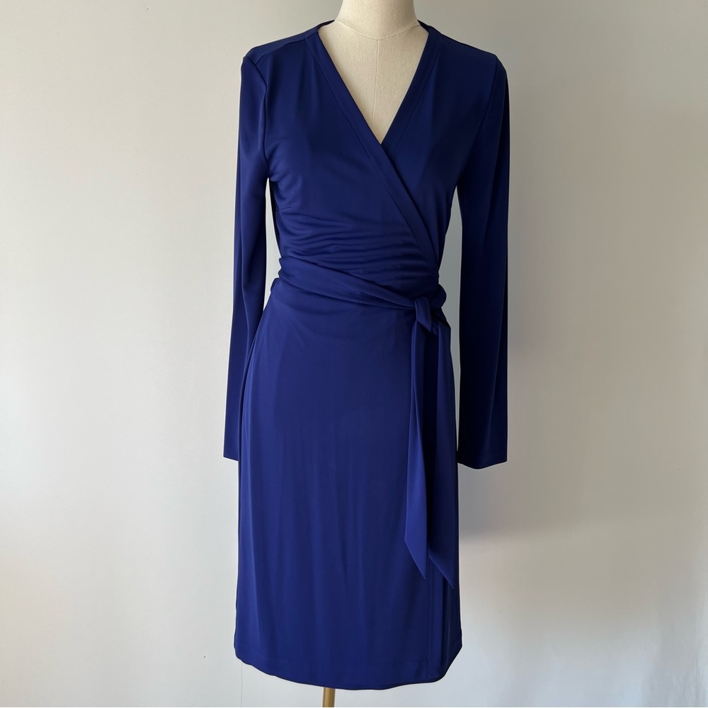Ann Taylor Women’s Wrap Dress in Royal Blue (Size 8)